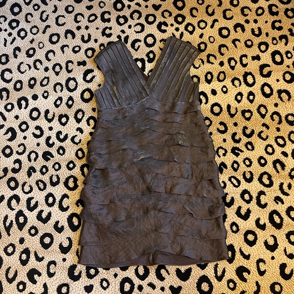 Brown Cocktail dress with silver shimmer - Picture 5 of 9